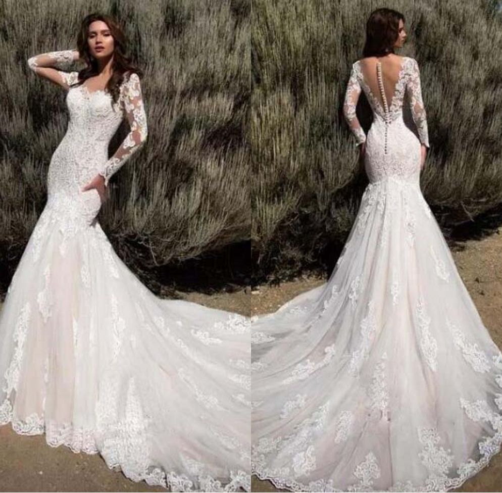 illusion back wedding dress