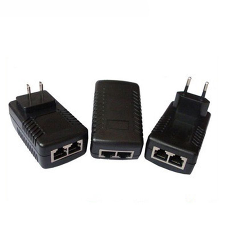 US 48V-0.5A Wall Plug POE Injector Ethernet Adapter IP Phone//Camera Power Supply