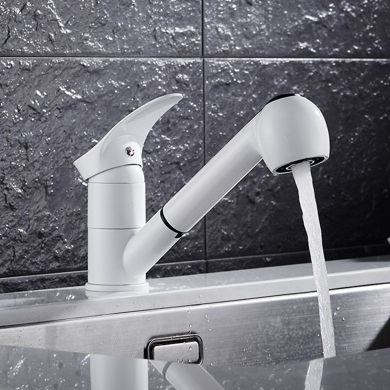 2020 Azeta New Arrival White Pull Out Kitchen Tap 2 Function Water