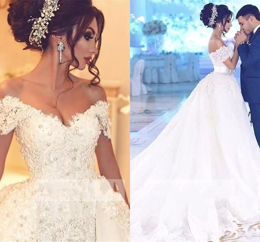 Compre Vestidos De Boda Arabes De Lujo Con Falda Desmontable Apliques Perlas De Abalorios Vestido De Novia Dubai Mas Tamano Vestidos De Novia Robe De Mariee Ba7646 A 171 Del Beautydesign