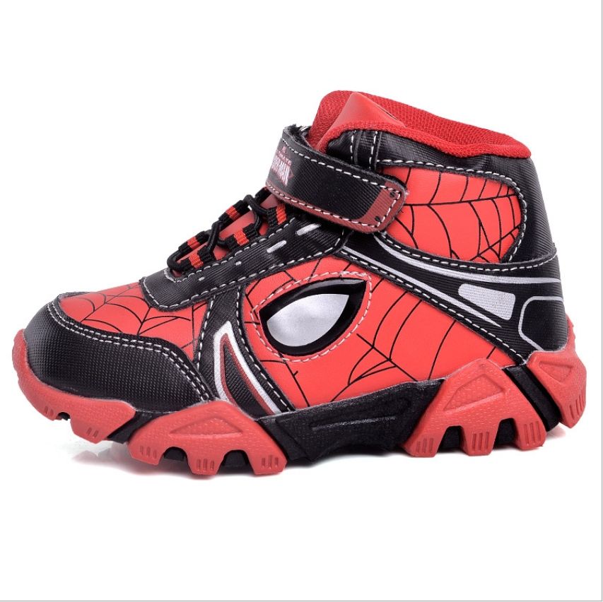Scarpe di Spiderman luminosi con luci o senza lacci