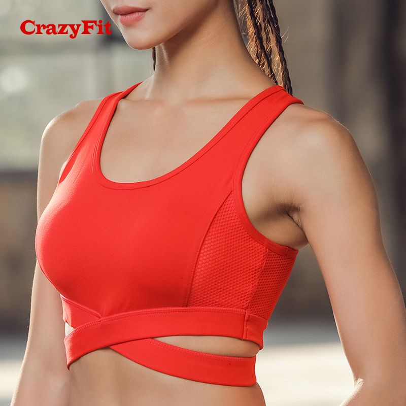 black and red sports bra
