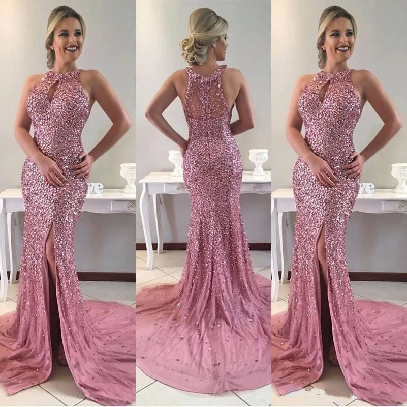rose pink formal dresses