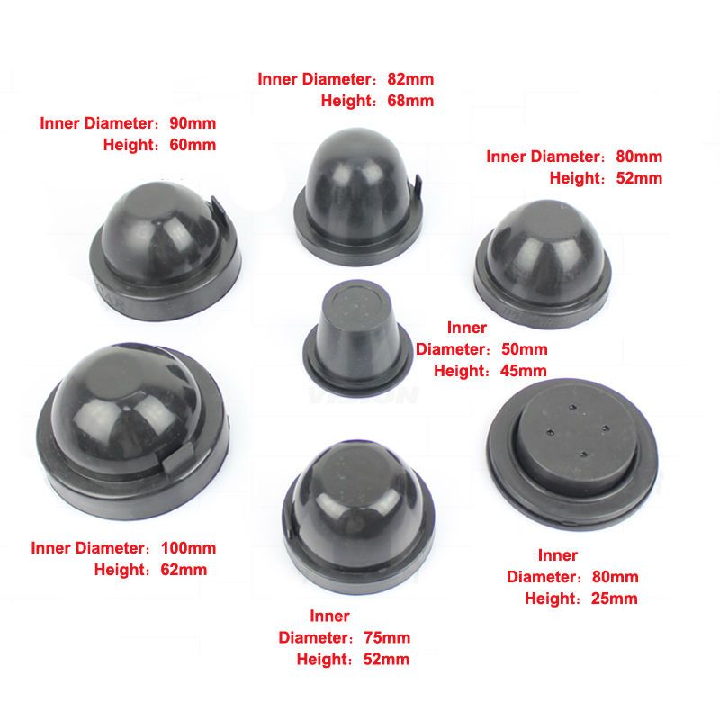 Akozon Headlight Seal Cover Caps 2pcs 65mm LED Headlight Dust Proof Waterproof Rubber Housing Seal Cover Caps 