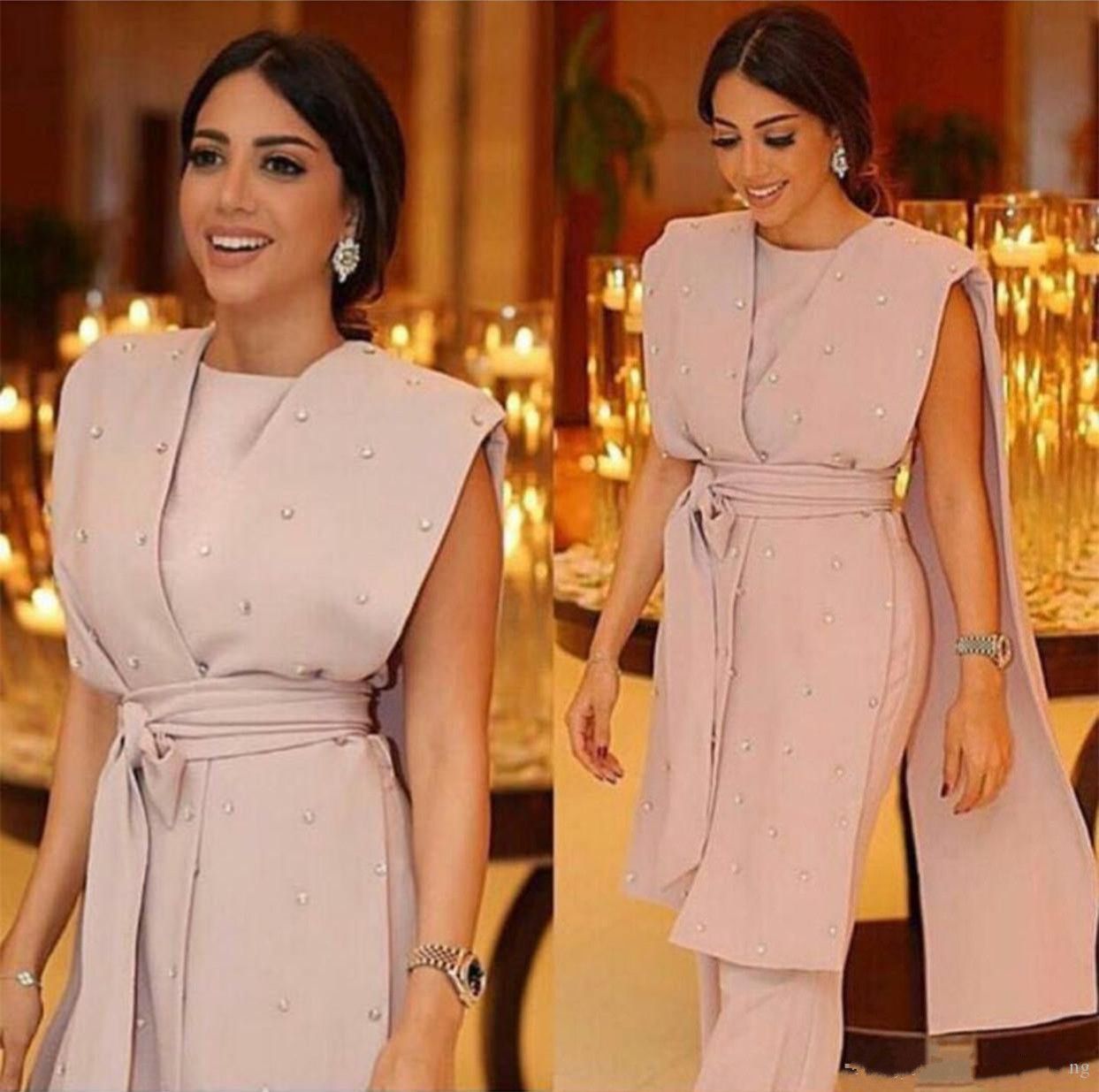 evening jumpsuit with cape