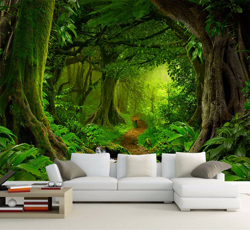 Forest Waterfall Trees Nature Plants Wall Mural Photo Wallpaper GIANT WALL DECOR