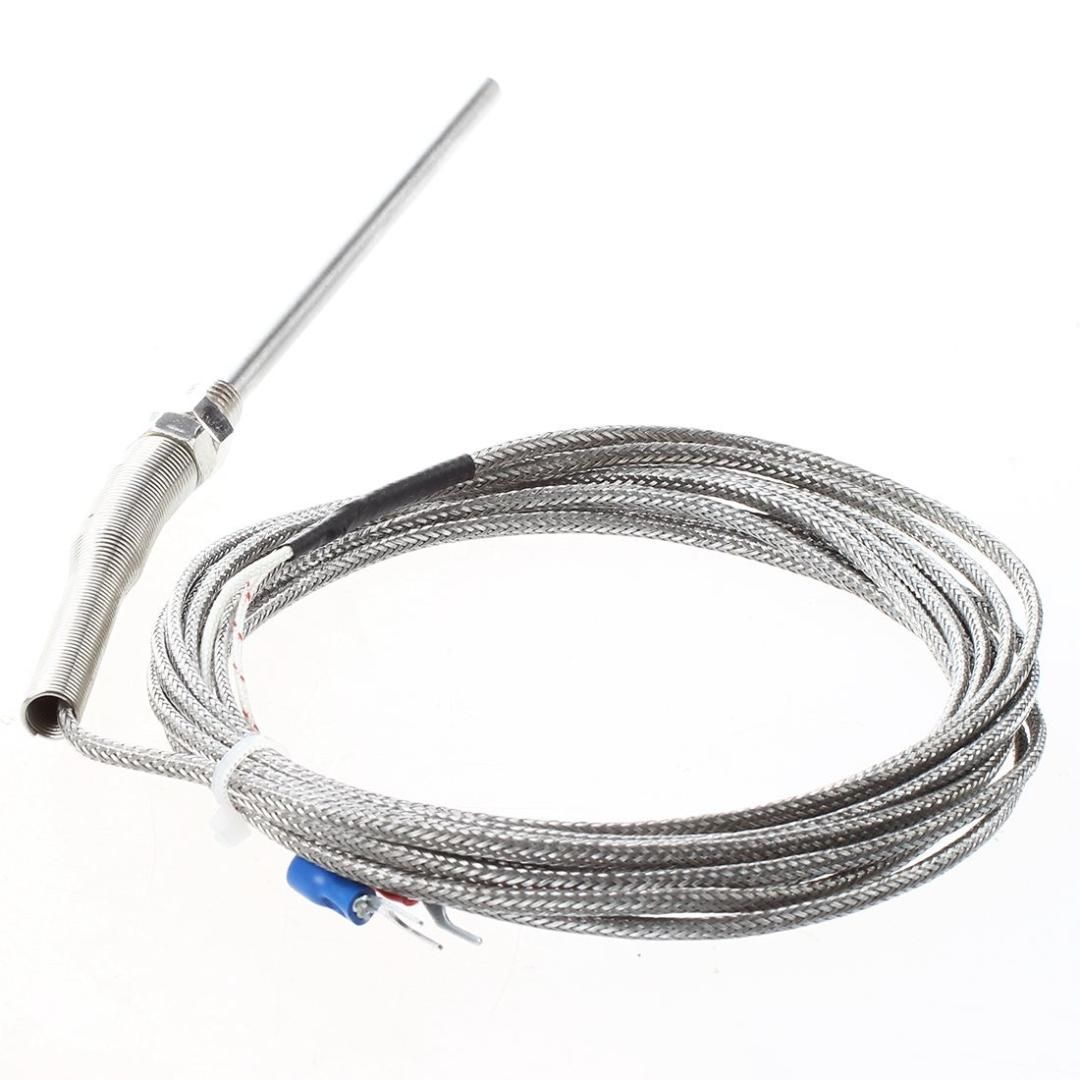 3m//10ft High Temperature K type 100mm Probe Sensor Stainless Steel Thermocouple