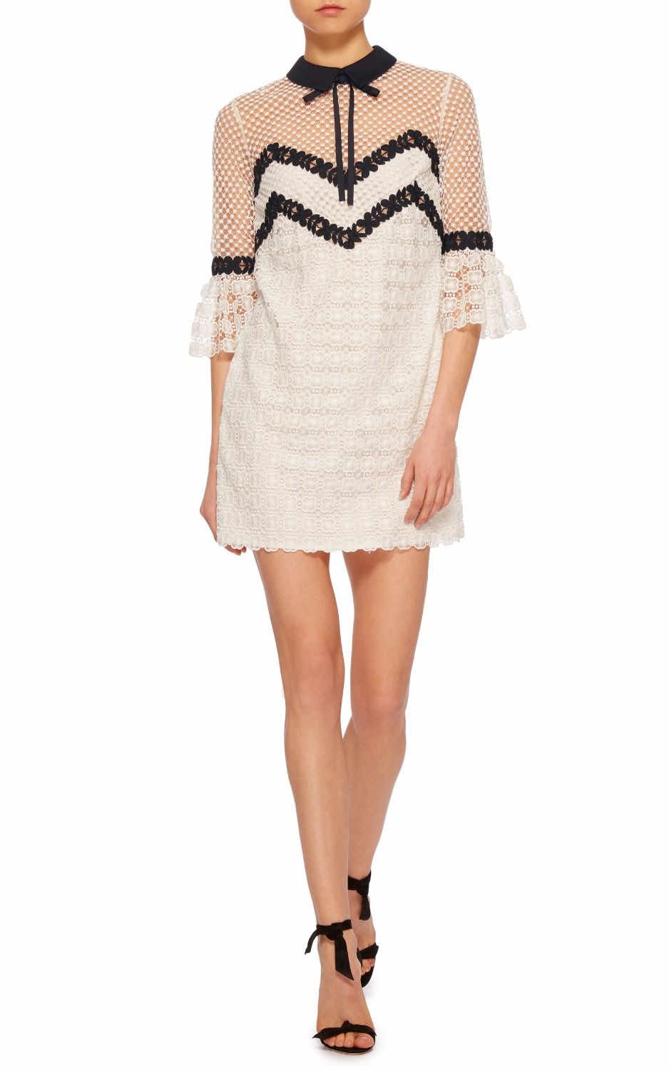 self portrait white lace dress