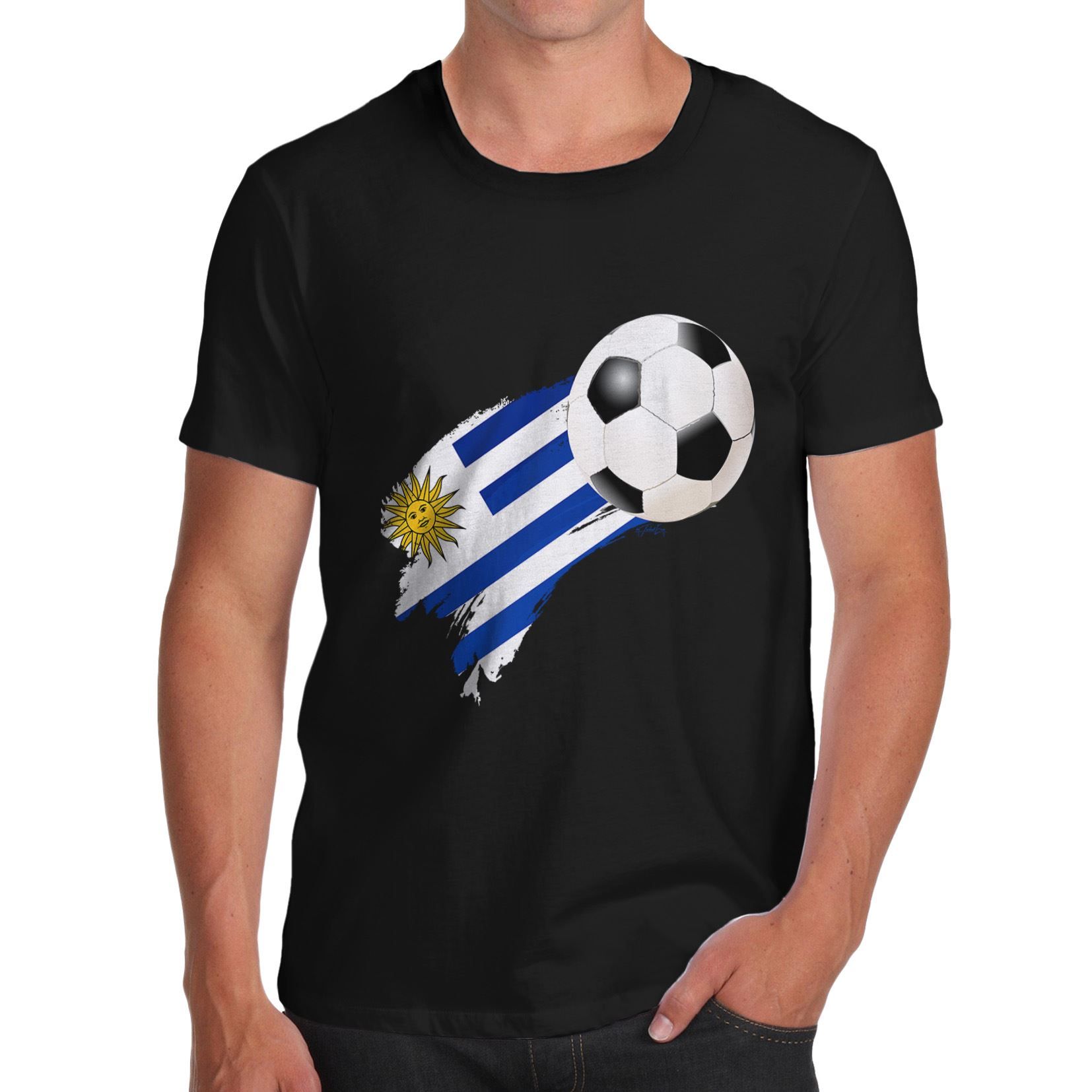 TWISTED ENVY Baby Pants Uruguay Football Soccer Flag Paint Splat