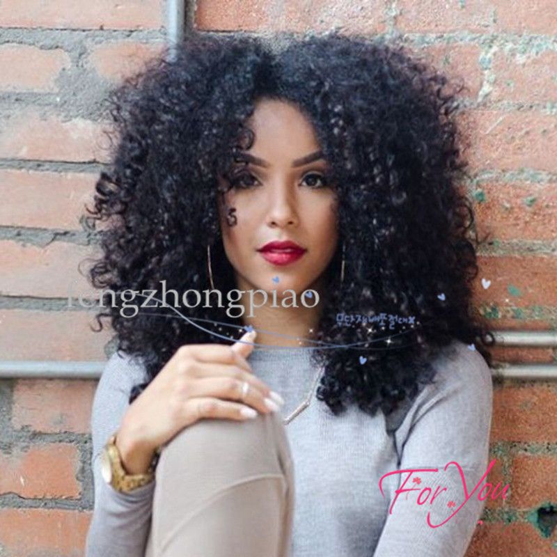 Short Curly Black Wigs For White Black Women 14 Inch Synthetic