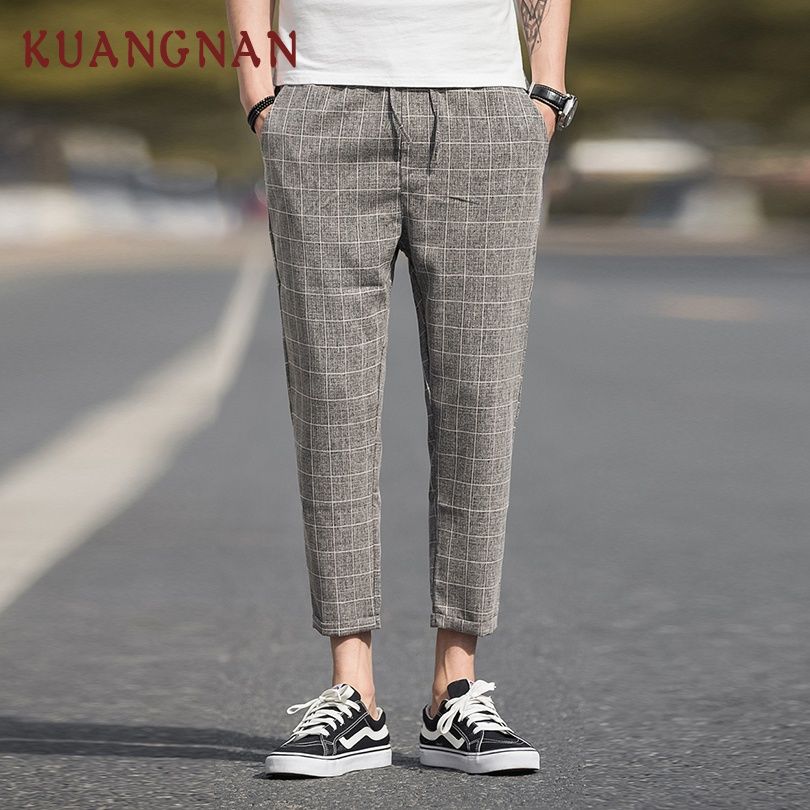 plaid pants mens streetwear