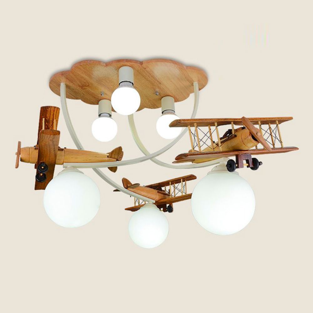 2019 Cartoon Wooden Airplane Ceiling Lamps Creative Child Room Baby Room Ceiling Lamp Boy S Room Bedroom Ceiling Light From Oovov 304 53