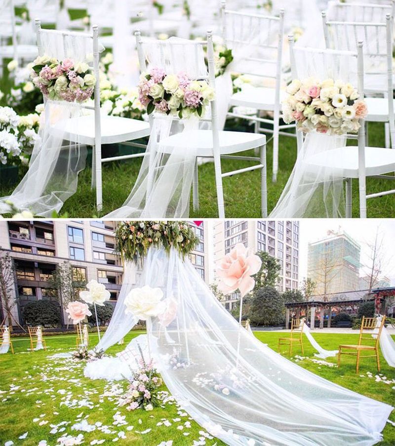 White Tulle Bolt 59 Inches X 54 Yard 164 Ft Weddings Party Tutu