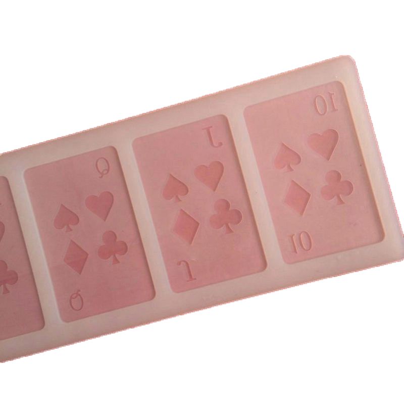 Stampino silicone POKER CUORI stampo fai-da-te