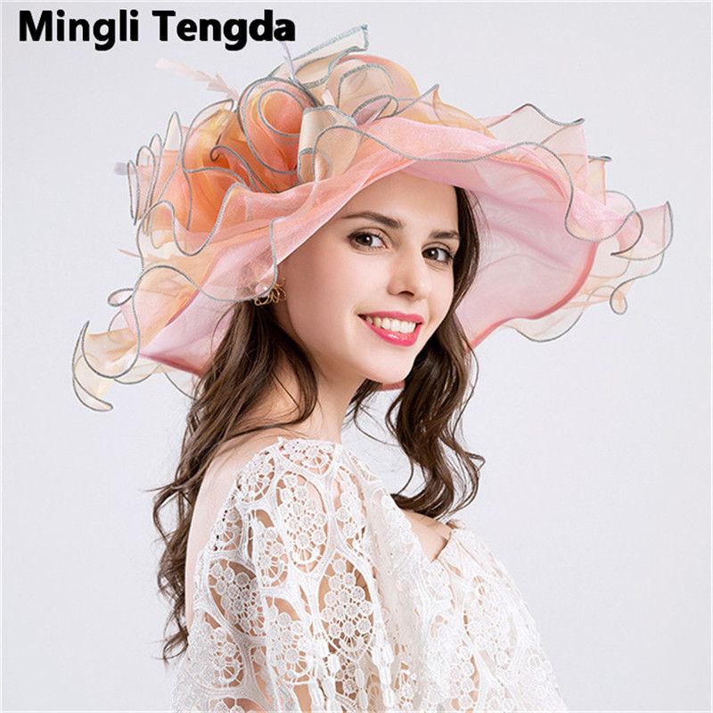Lady Big Flower Lace Turban Cap Elegant Retro Indian Hat Costume Party Pink