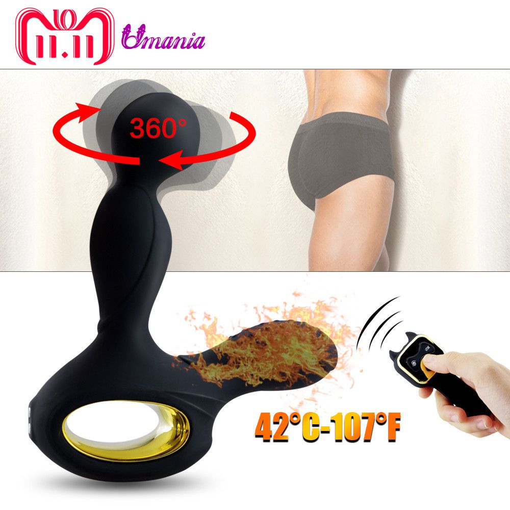 3 Velocidades De Rotação + 10 Velocidades De Vibração Sem Fio Aquecimento Massageador De Próstata Brinquedos Do Sexo Anal, À Prova D Água Remoto Anal Silicone Vibrador C18110901 De Shen8416, $136,52 Dhgate foto