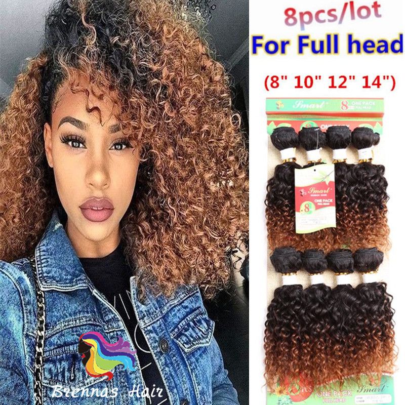 Pack Brazilian Hair Extension For Full Head Curly Hair Wefts Blended Hairstyles For Black Women African Good Hair Style Brazilian Remy Hair Weave