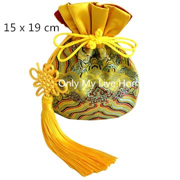 Żółty węzeł China 15 x 19 cm