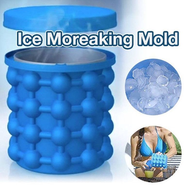 Silicone Ice Cube Maker Genie Silicone Ice Cuber Maker Mold Cube Space Saving Kitchen Tools
