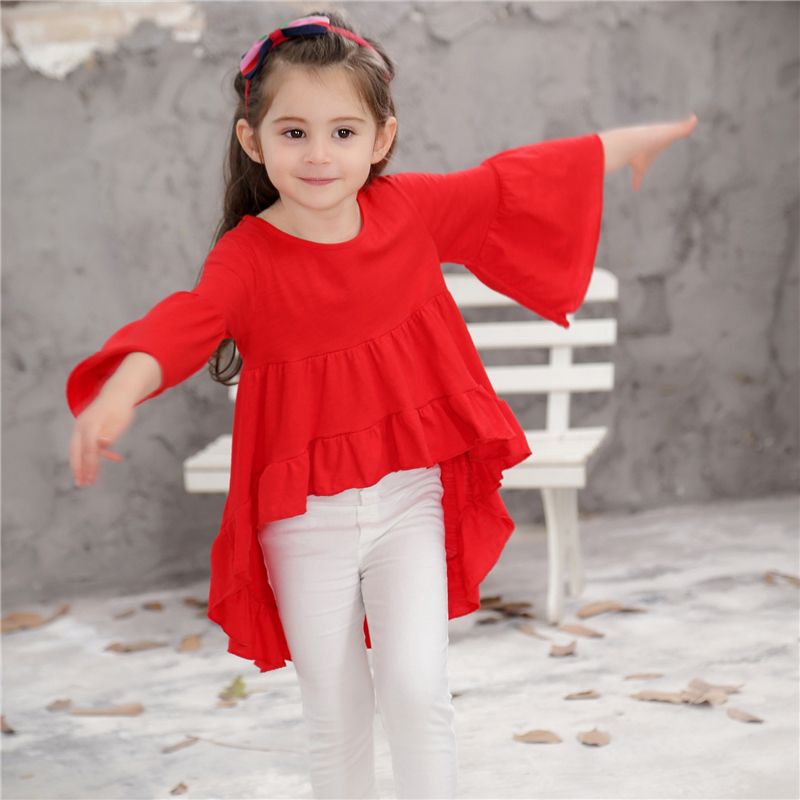 Lanidor kids T-shirt KIDS FASHION Shirts & T-shirts Ruffle Red 4Y discount 53% 