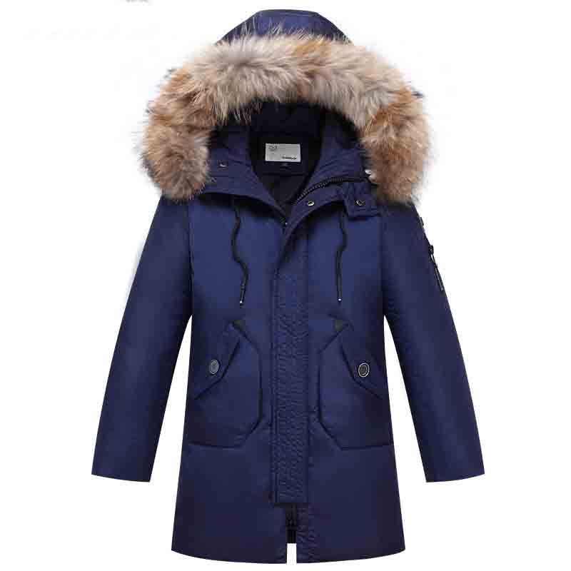 Winter Coat Big Boys Down Jackets 30 Degrees Long Overcoat Teenage Boy