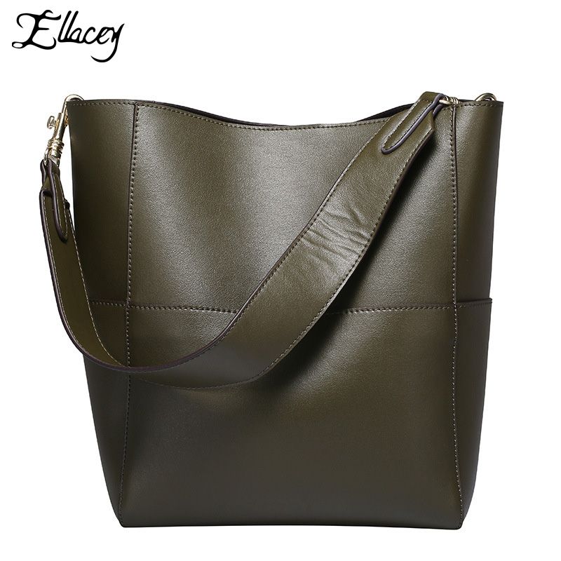 large leather bucket handbags