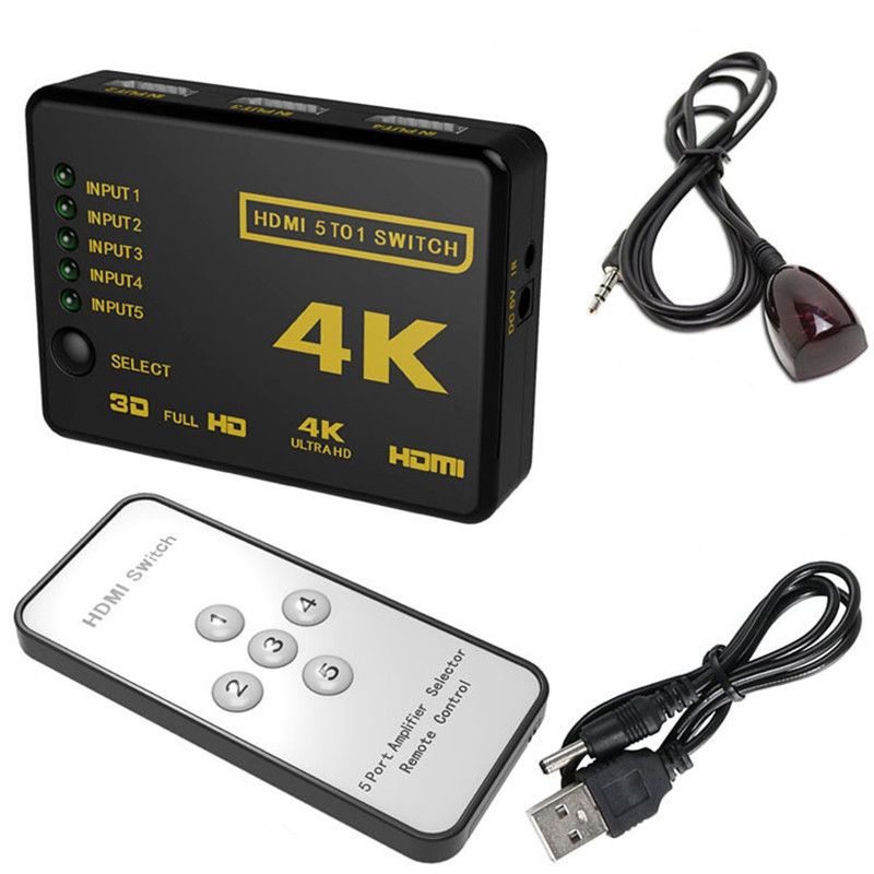 Splitter HDMI Connecteur Audio 4K 5 Cut 1 Out Sélecteur HDMI Audio Vidéo  Haute Qualité YS 278 Du 11,62 €