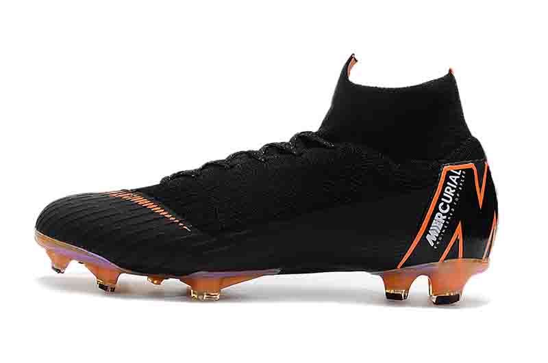 nike orange and black soccer cleats