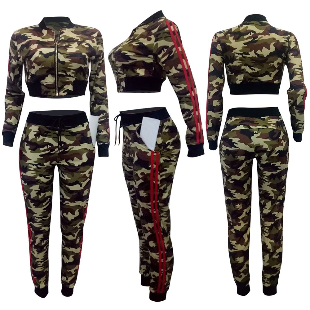 Compra Camuflaje De Mujer Ropa De Deporte Sudadera Con Capucha Tops +  Pantalones Pantalón De Chándal Conjunto De Dos Piezas Para Correr Traje  Deportivo Ocio Chandal Sweatsuit Barato | Entrega Rápida Y