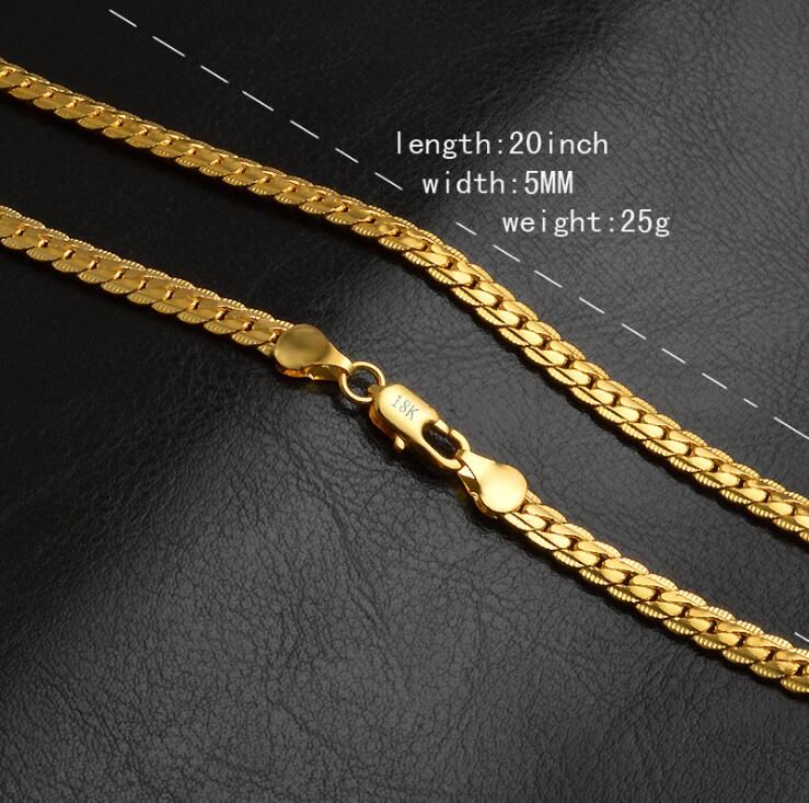 Collier d'or 20inch 50cm