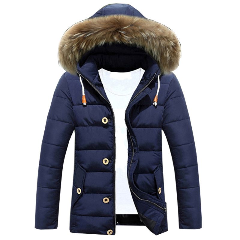mens puffer coats with fur hood