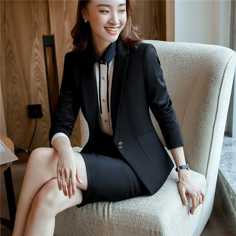 Women Skirt Suit Fashion Sashes Elegant 