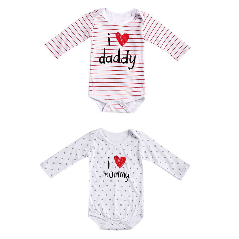 Acheter Vetements Pour Bebe Manches Mi Longues Lettre Du Nouveau Ne Coton Je Aime Maman Papa Bebe Costume Jumpsuit Romper Vetements De 3 4 Du Gomo Fr Dhgate Com