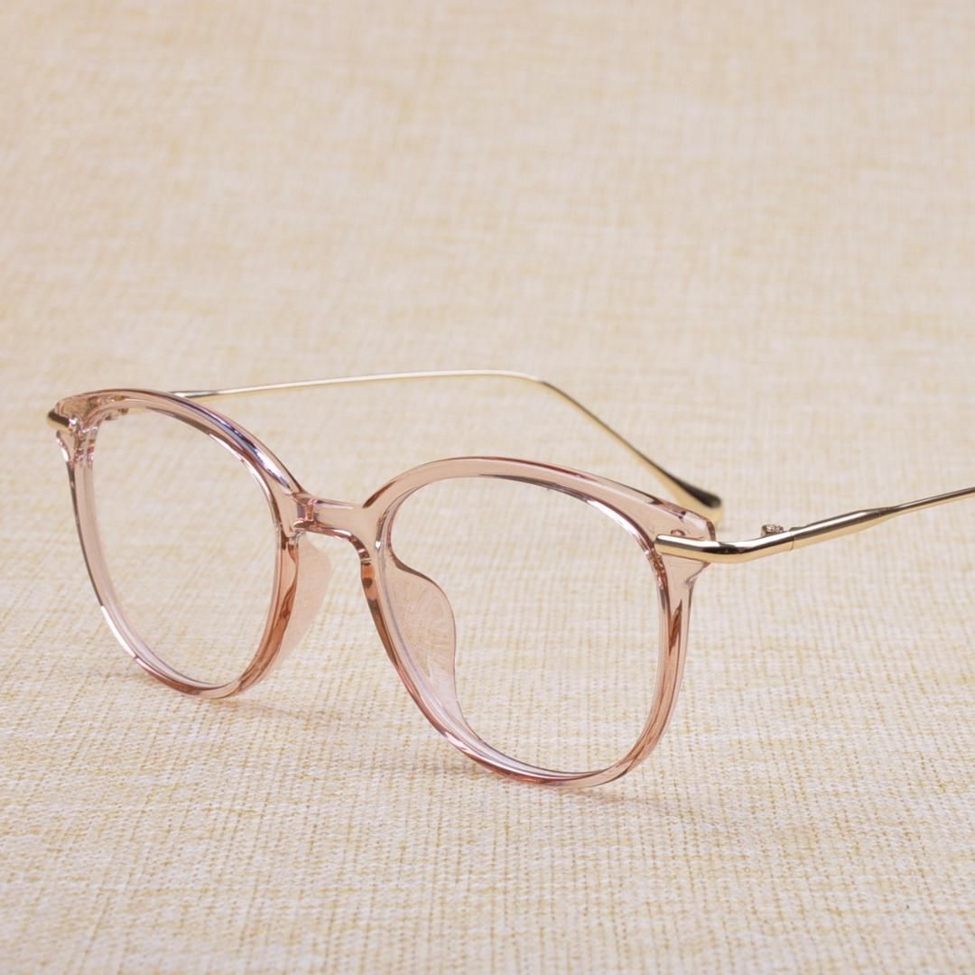 clear brown glasses