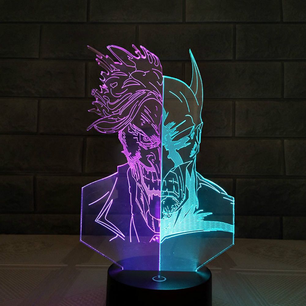 2020 Super Hero Batman Action Figures Double Color 3d Illusion Table Lamp Gradient Night Light Boys Man Xmas To Wholesale Dropshipping From Pangyouyulei 19 78 Dhgate Com