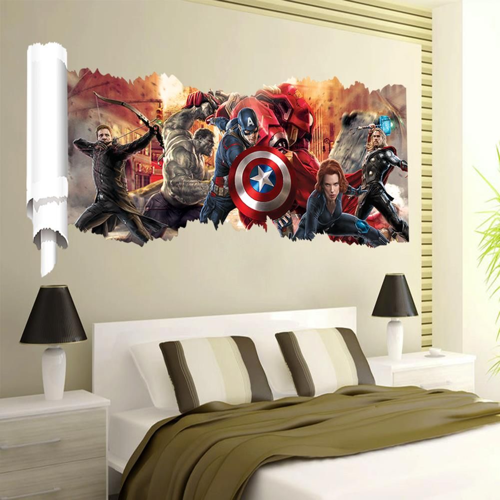 Grosshandel Marvel The Avengers Wandaufkleber Abziehbilder Fur Kinderzimmer Home Decor Tapete Poster Kinderzimmer Wandkunst Von Totwo3 6 83 Auf De Dhgate Com Dhgate