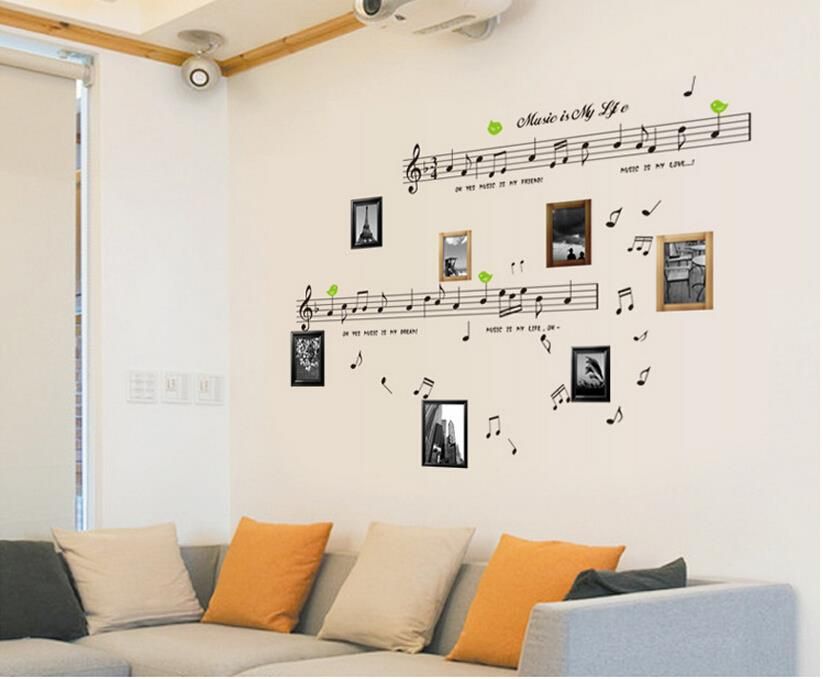 Compre Nueva Musica Etiqueta De La Pared Bar Cascos Musica