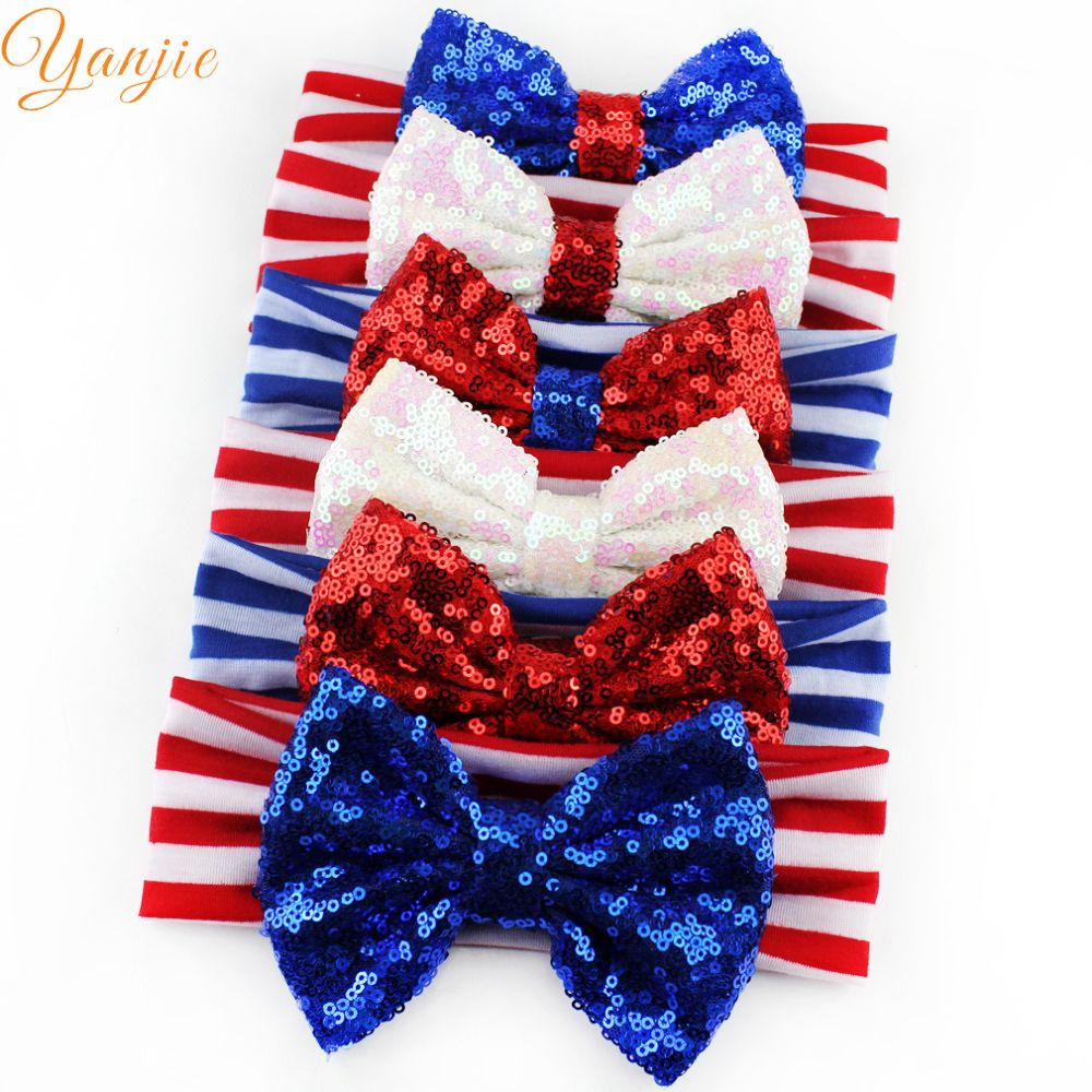 4th of july baby bow