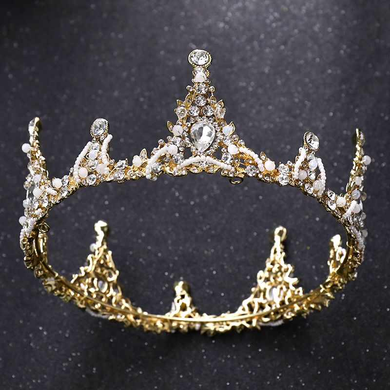 2020 Princess Birthday Crown Tiara For Girl Luxury Gold Rhinestone ...
