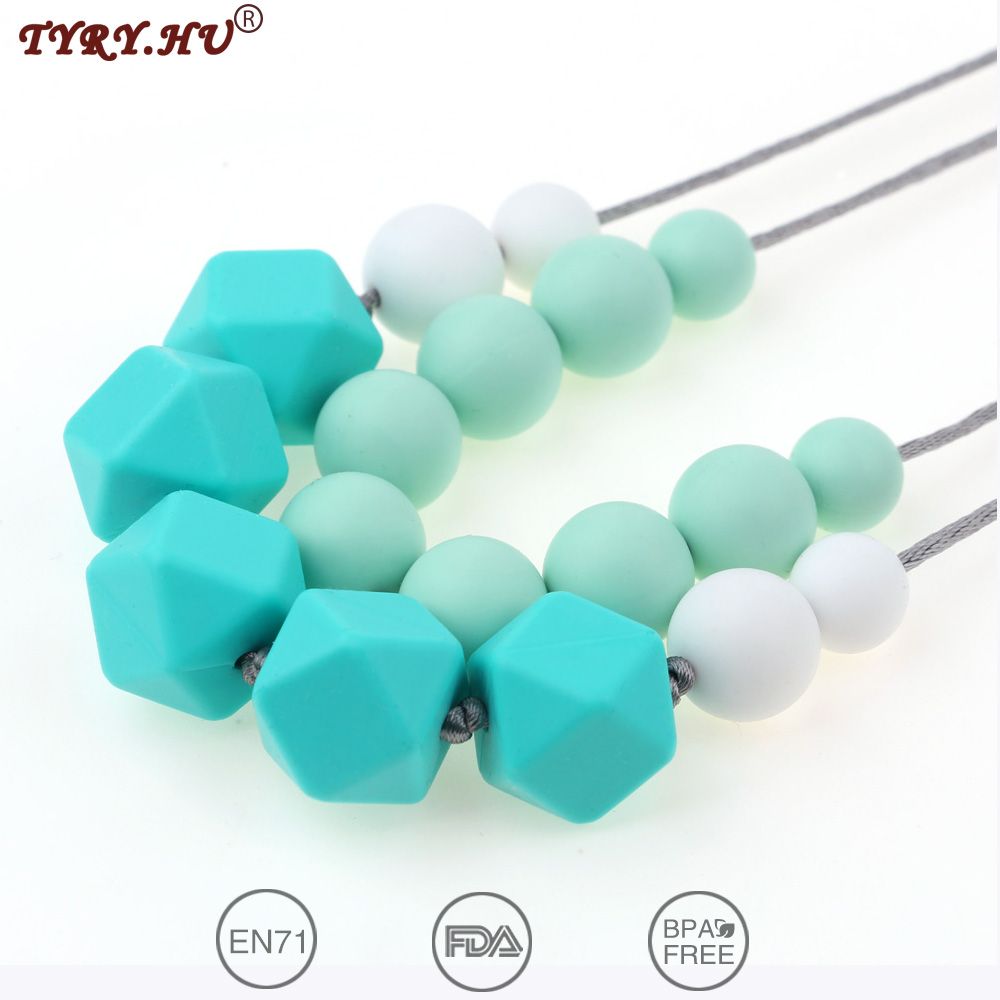 beaded teething necklace
