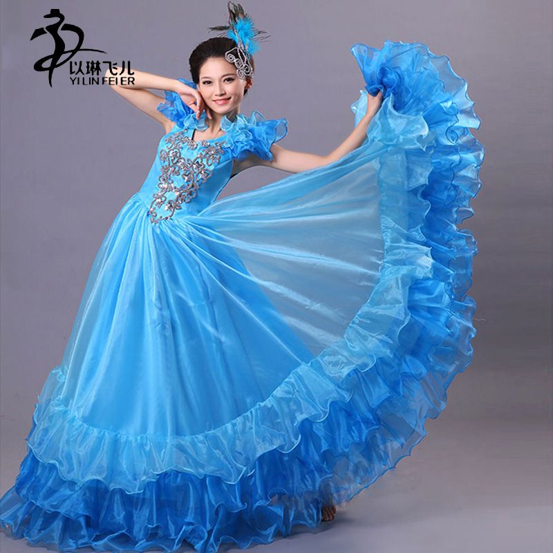 Donna Ballerina di Flamenco Spagnolo Più Taglie Costume