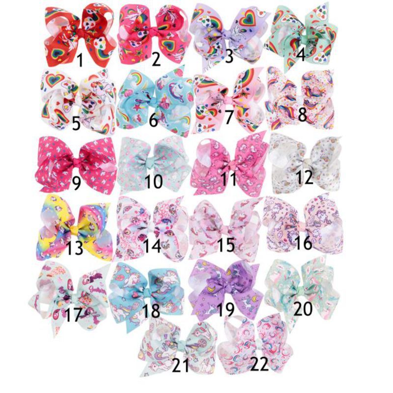 Satin Al 22 Tasarim Kizlar Unicorn Sac Yaylar Buyuk Boya Ask Jojo