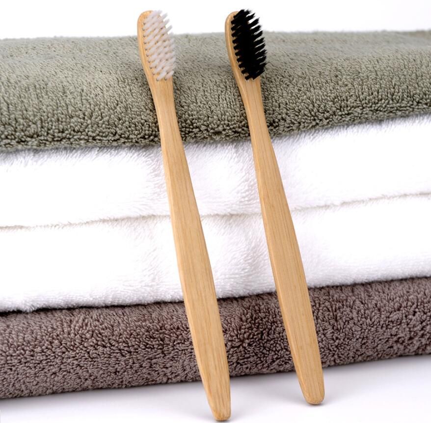 HOT Personalized Bamboo Toothbrushes Tongue Cleaner Denture Teeth