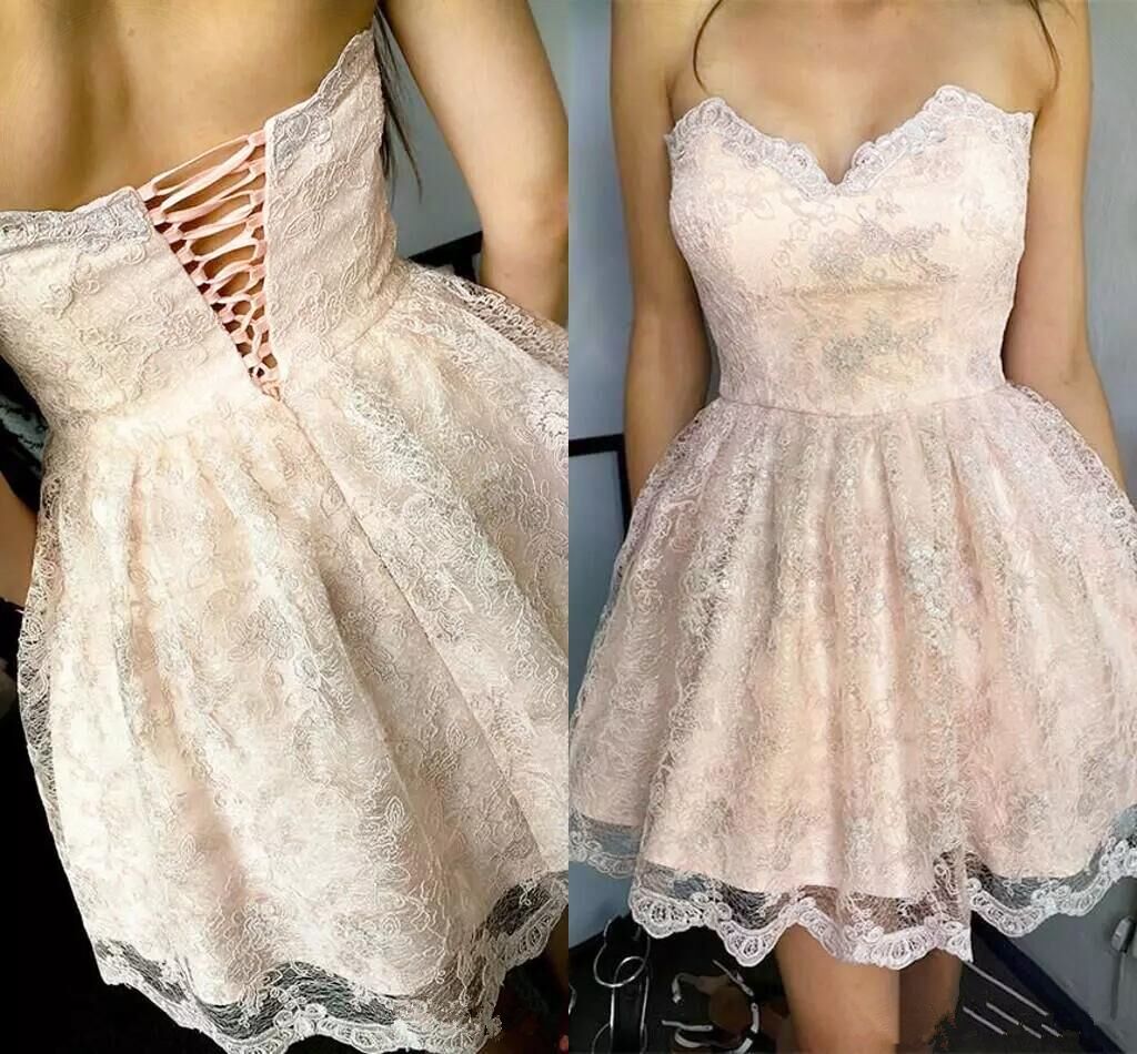Honeywedding Womens Plus Size Off Shoulder Short Evening Party Dress Knee Length Lace Appliques