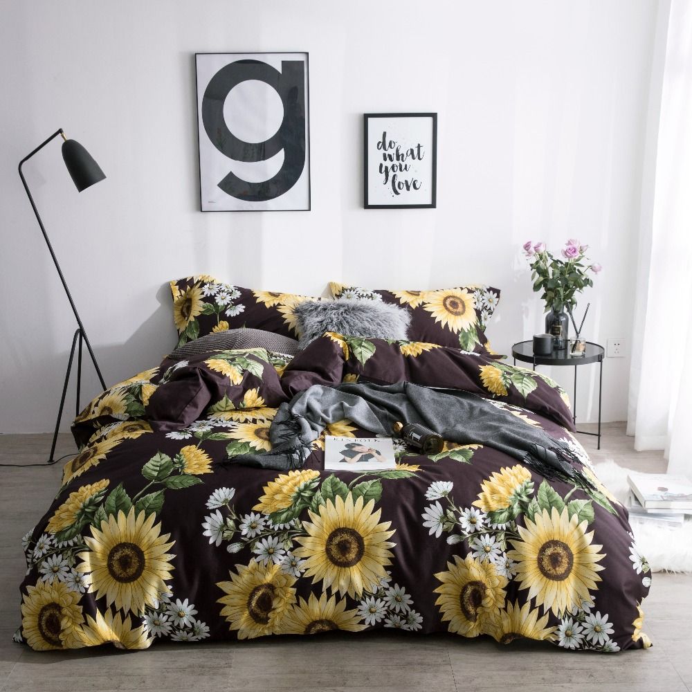 Sunflower Bedding Set Luxury Bed Linen Set Luxury Quilt Cover