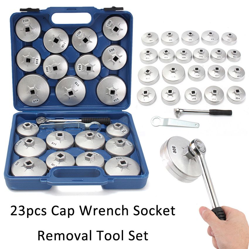 chiave Keenso 32mm Coppa rimozione chiave 3//8 pollici Attrezzo per alloggiamento presa chiave filtro olio