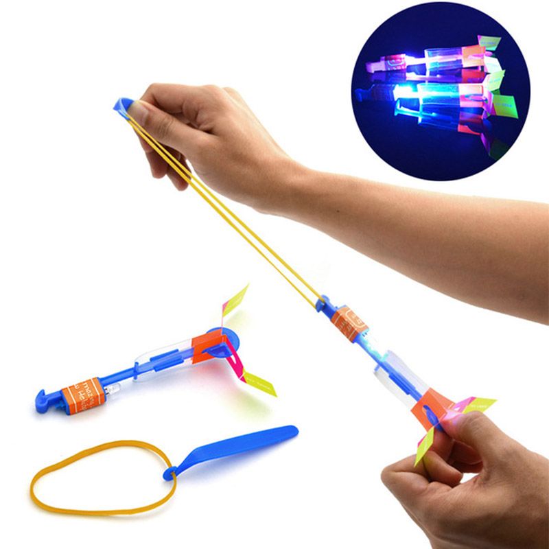Slingshot LED Helicopters Lighting In The Dark Rocket Copters Flying