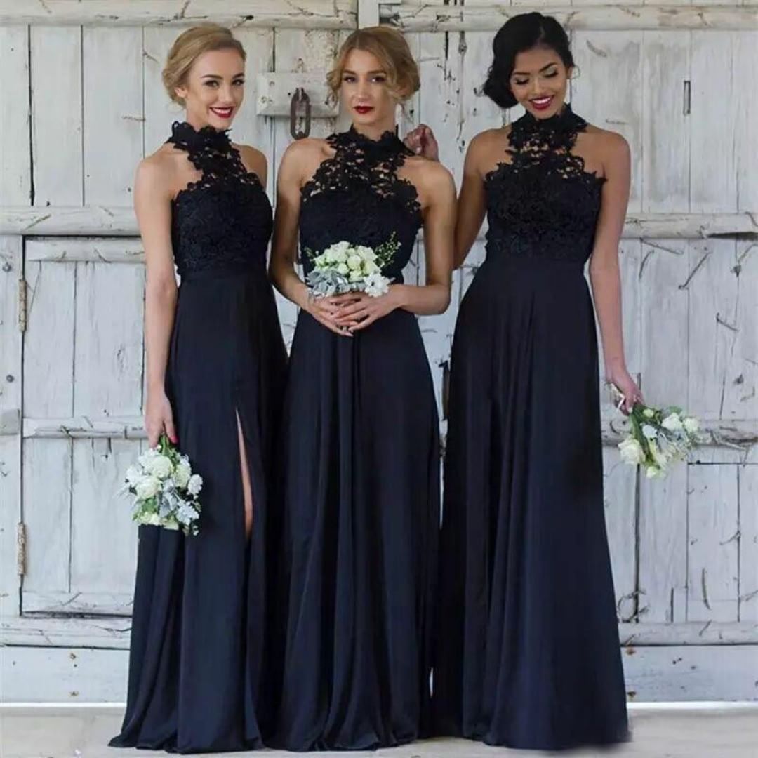 modest light blue bridesmaid dresses