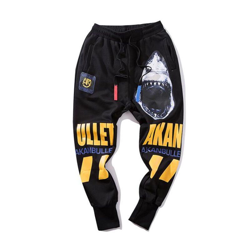 Compra Marca Streetwear Moda Hip Hop Pantalones Rap Hombre Mujer Joggers  Skinny Pants Skateboard Hipster Shark Imprimir Pantalones De Chándal Barato  | Entrega Rápida Y Calidad | Es.Dhgate