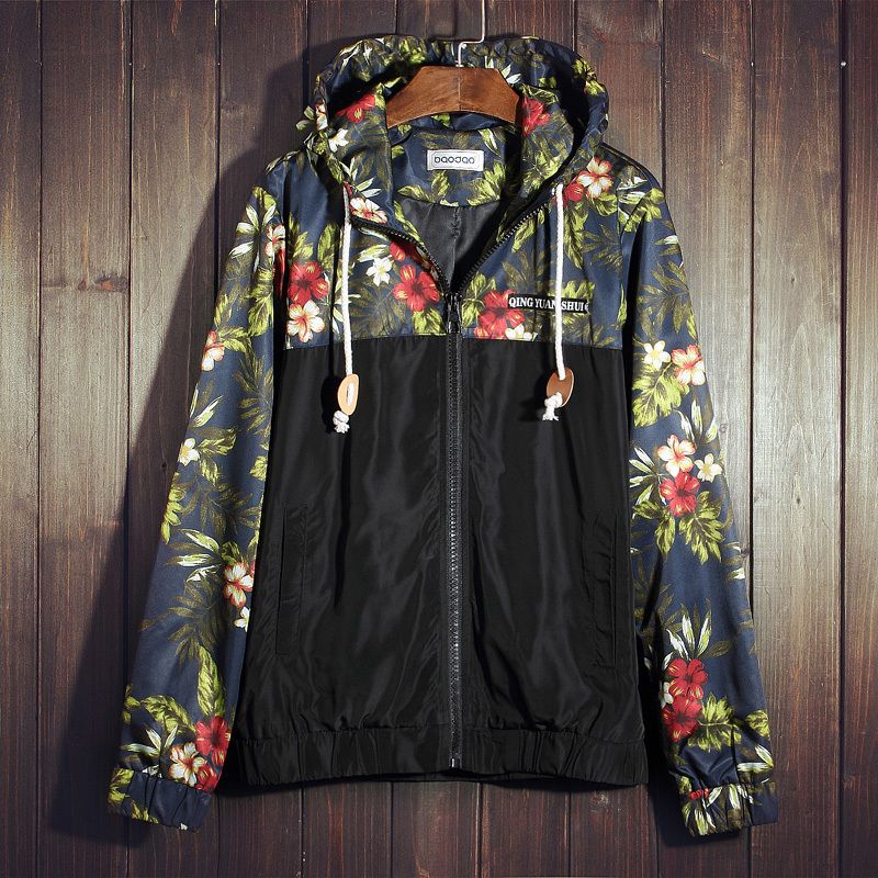 mens floral hoodie